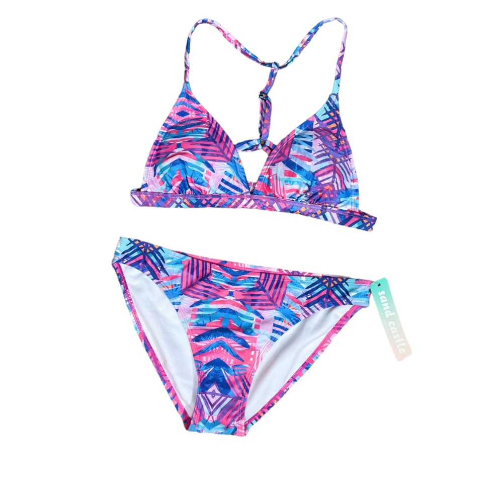 NWT Sand Castle 2-Piece Abstract Print Bikini